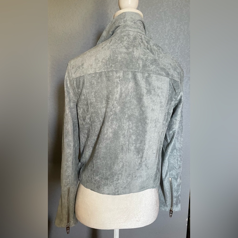 NWT Blank NYC Faux Suede Jacket Grey/Blue Color Size S - Picture 5 of 11